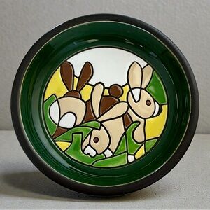 MCM Artesania Rinconada terra-cotta rabbit wall hanging 7.25” J.J. Madison